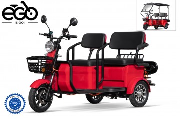 EGO City AX3 2,1 kW 72 V 20 Ah tuktuk | 25 km/u